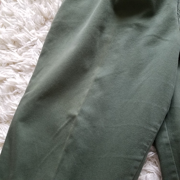 Vintage olive green pleaded front trouser pants - Picture 4 of 12